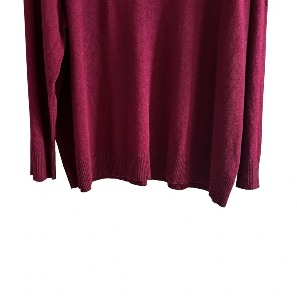 BloomChic Fishnet Knit Sweater 22-24 Long Sleeve V-Neck Pullover Casual